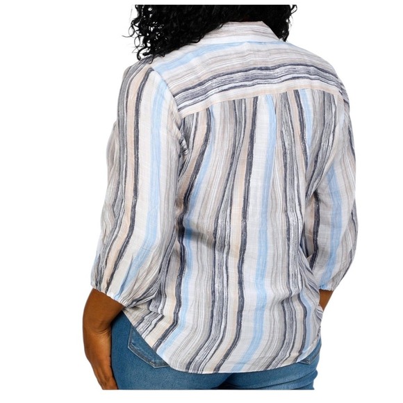 Hope & Harlow Spirited Stripe Shirt Size XL - Picture 3 of 6
